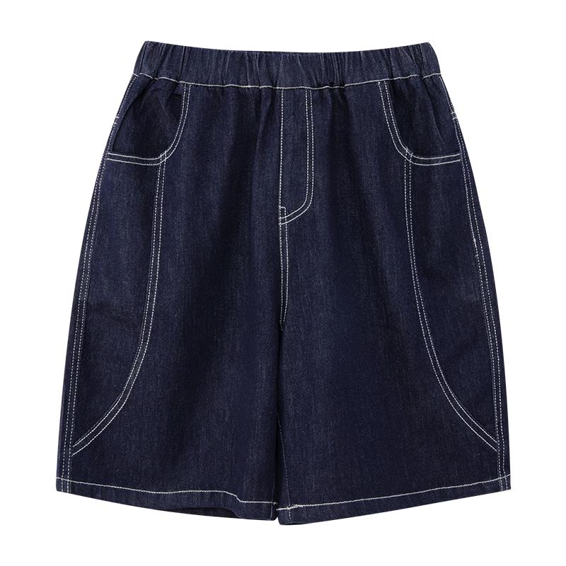 

Джинсовые шорты-бермуды с отстрочкой для мальчиков 150