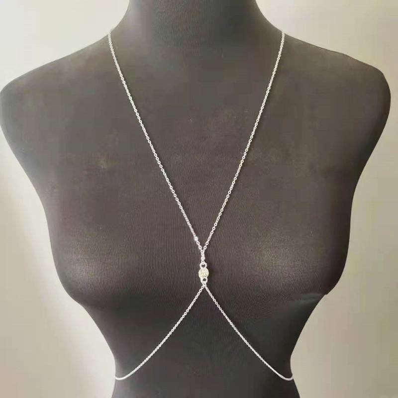 Corrente de Cintura Estilo Praia para Mulheres Moda Simples Strass Zircônia Mulheres Acessórios Sexy para Biquíni Corrente de Corpo