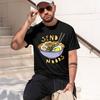 Sende Sticker Modell Herren Kurzarm Rundhals T-Shirt Klassisch Lässig Mehrere Farben und Größen