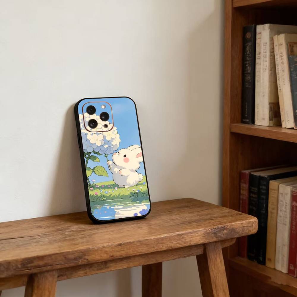 Bunny Kawaii Phone Case For iPhone17,16,15,14,13,12,11 Plus,Pro Magnetic For Magsafe Wireless Charging
