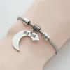 3pcs Zinc Alloy Adjustable Bracelets Gift for Best Friend Sisters Featuring Heart Shape Representing Big Middle Little Sis Love Theme