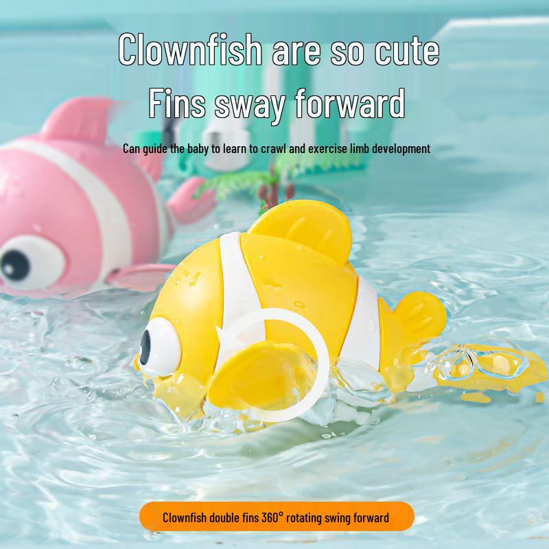 Summer Baby Bath Toy: Wind-up Little Dolphin & Clownfish