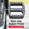 Nylon Anti-Slip Reflective Pedals Chromoly Steel Axle 14mm Lightweight for All Bikes Folding Bike Compatible