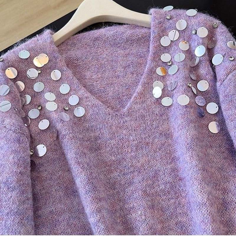 Sweater for Women Autumn Winter  Pullover Warm Knitted Stretchy Long Sleeve Oversize Jumper Tops