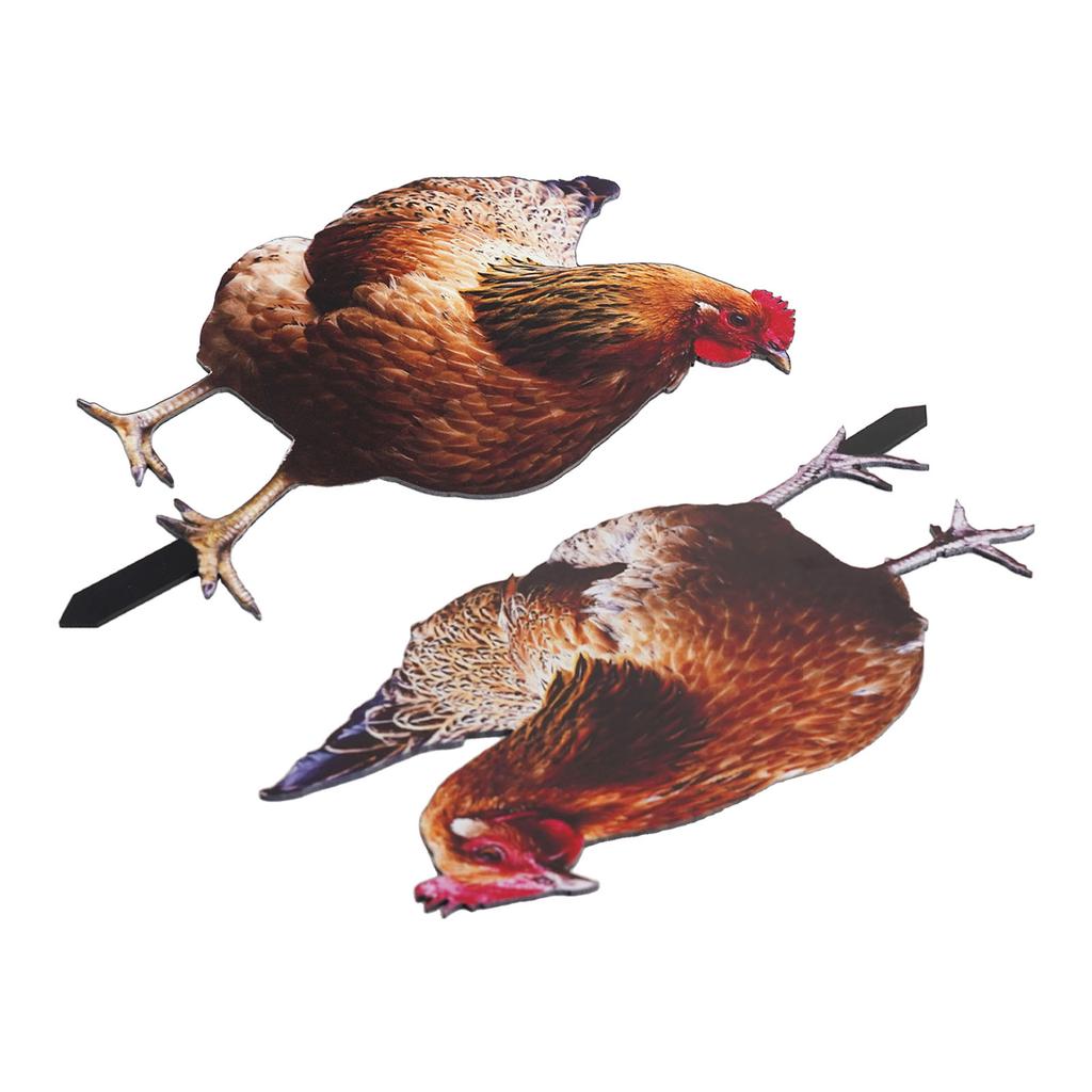 Chicken Sign Poles Acrylic Chicken Design Cute Garden Accessories
