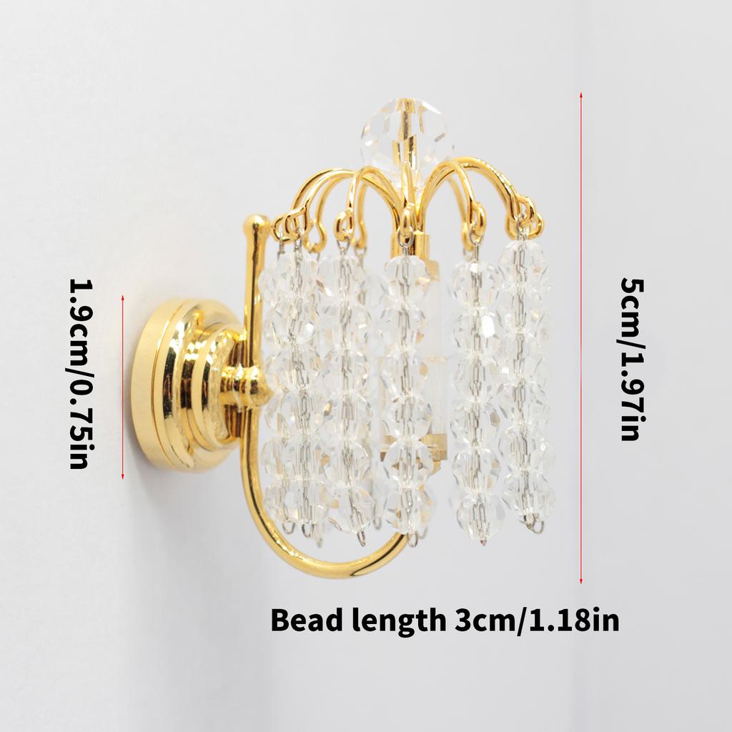 1/12 Scale Dollhouses Sconce Miniature Furniture Pretend Play for Kids Doll House Furniture Model for Dollhouses