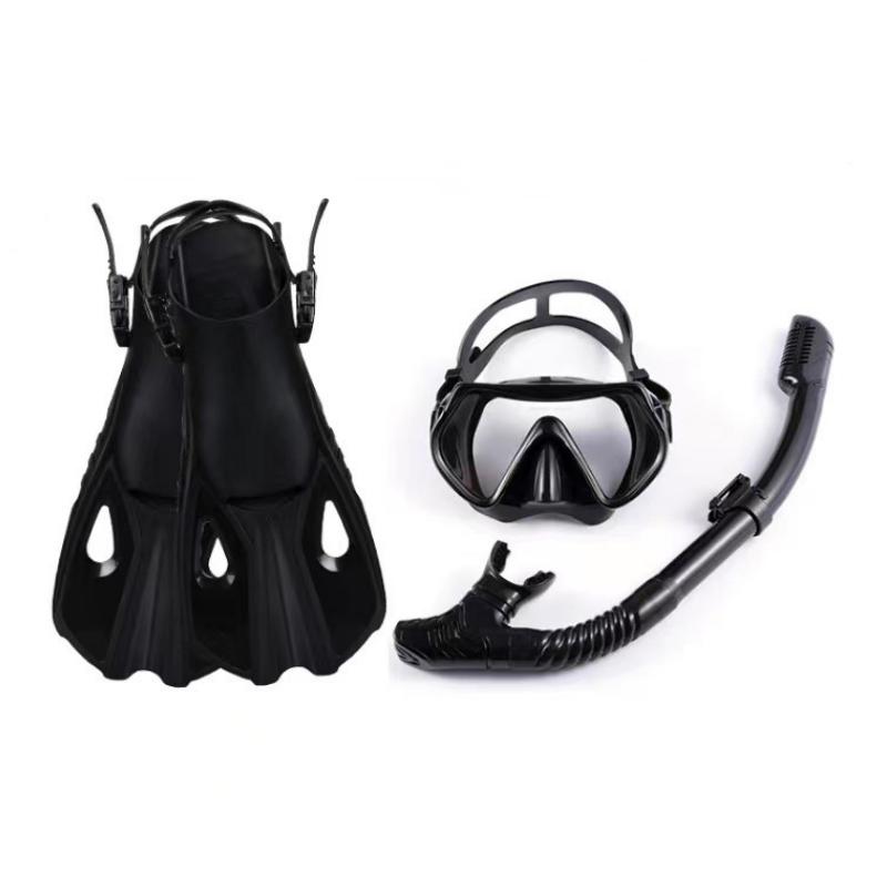 Outdoor Sports Diving Masks Snorkel Adjustment Flipper Frog Shoes Three-piece Set Snorkeling Set Diving Goggles