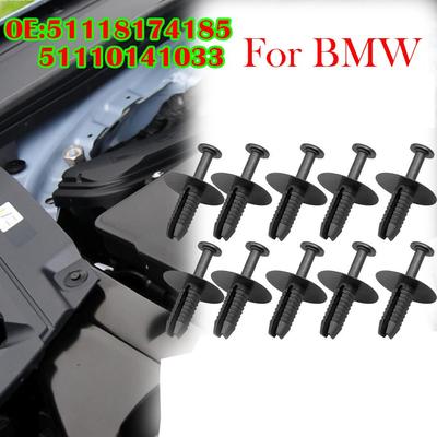 10x7mm pare-chocs garde-boue doublure arc de roue porte seuil Clip 51118174185 pour BMW E46 E93 E38 E65 E66 F07 F10 F11 X3 E83 Z3 E36 Z4 E85