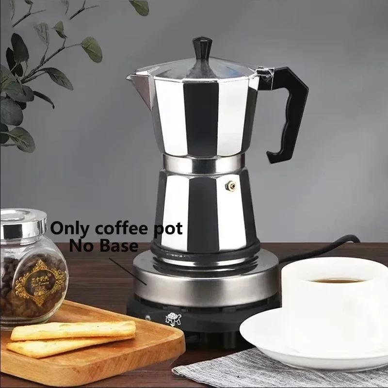 Neue Aluminium Moka Kanne Haushalt 50ml-600ml Latte Herd Klassische Kaffeemaschine Espresso Perkolator Kaffee Extraktionstopf