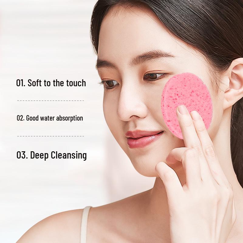 Natural Cellulose Sponge Makeup Remover Pads, 80mm, Assorted Colors, Gentle On Skin