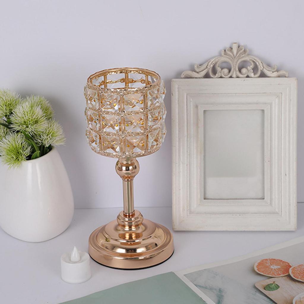Crystal Holder ,Modern Stand, Wedding Tealight for Party Holiday Desktop Decoration