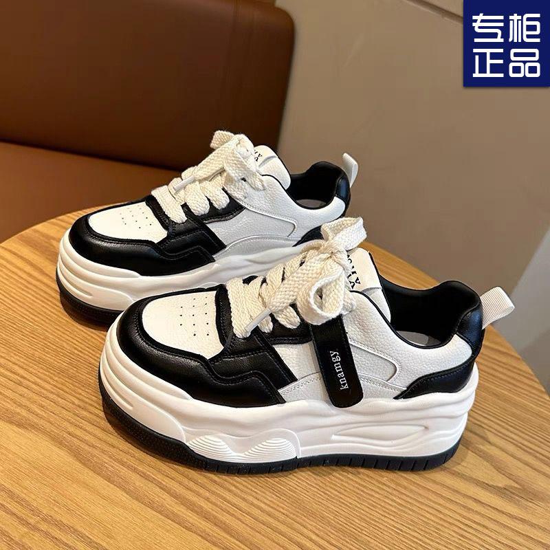 Women's thick-soled shock-absorbing muffin women's shoes are versatile, small people increase height and show height board shoes