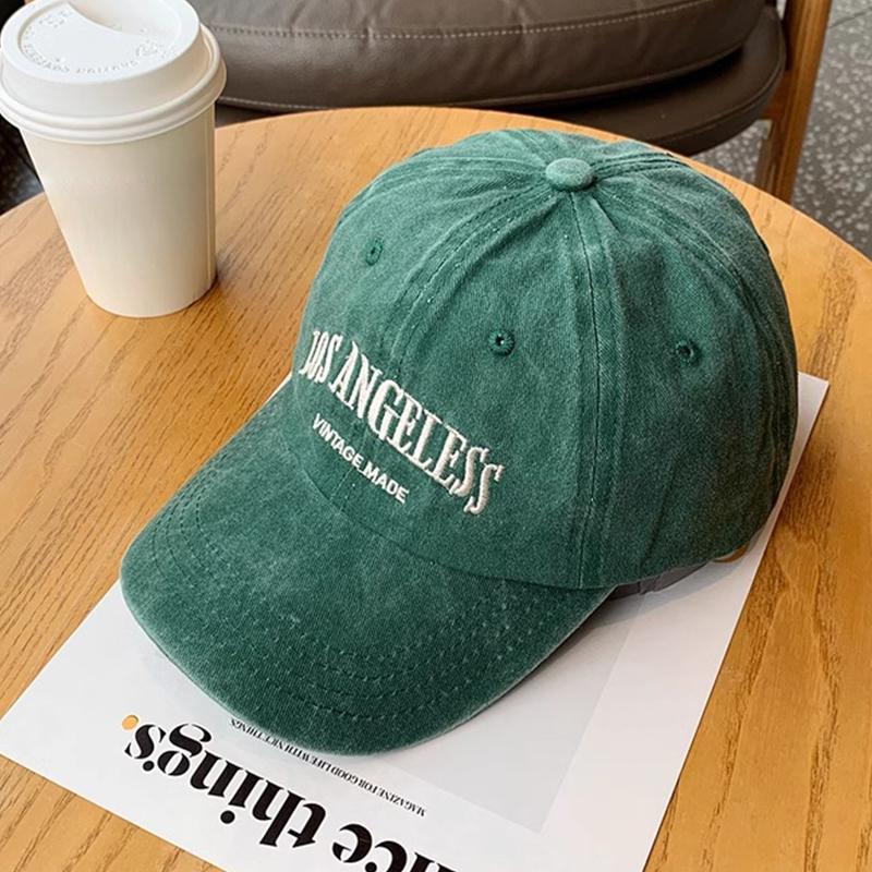 Cotton Retro Vintage Baseball Cap Men Women Denim Embroidered Letters Hat Cotton Soft Top Caps Casual Retro Unisex Hats