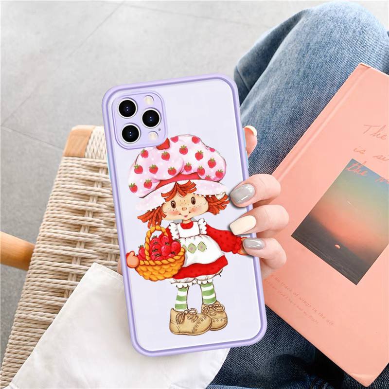 Strawberry Shortcake Phone Case for iPhone X XR XS 7 8 Plus 11 12 13 Pro MAX 13mini Translucent Matte Case