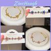 Minimalist Flower Cz Crystal Silver Bracelet For Women Office Wear