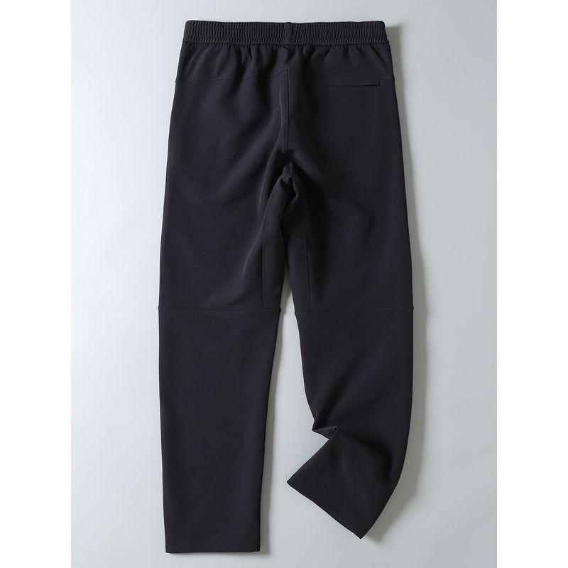 Men's Outdoor Hiking Softshell Pants, Five-Proof Fabric, Autumn and Winter Fleece-Lined, Warm Straight-Leg Sports Pants