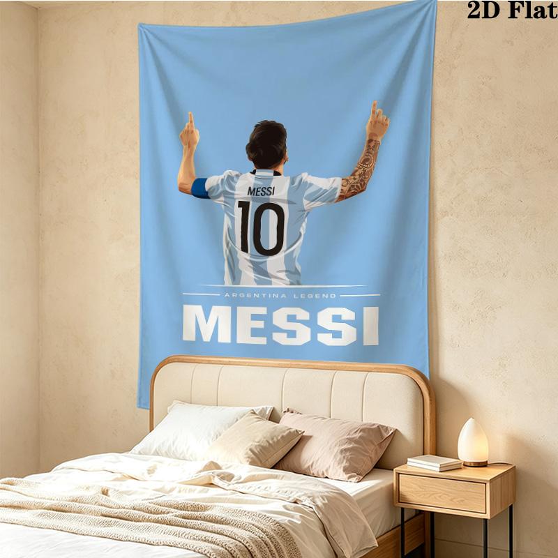 Messi Wall Tapestry Aesthetic Wall Hanging Printed Fabric Blanket Decorative Tapestries For Bedroom Living Room Home Decor