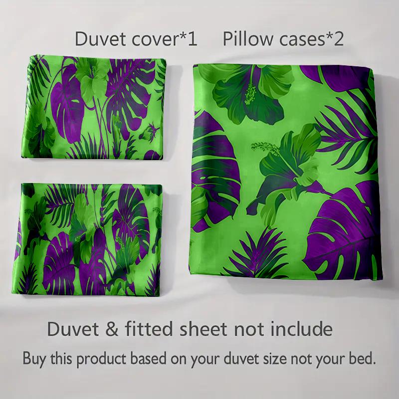 Tropical, Leafy, Vibrant. Bedding Duvet Cover Sets Duvet Covers Pillowcases Gifts (1 * Duvet Cover 2 * Pillowcases, Without Duvet Insert)
