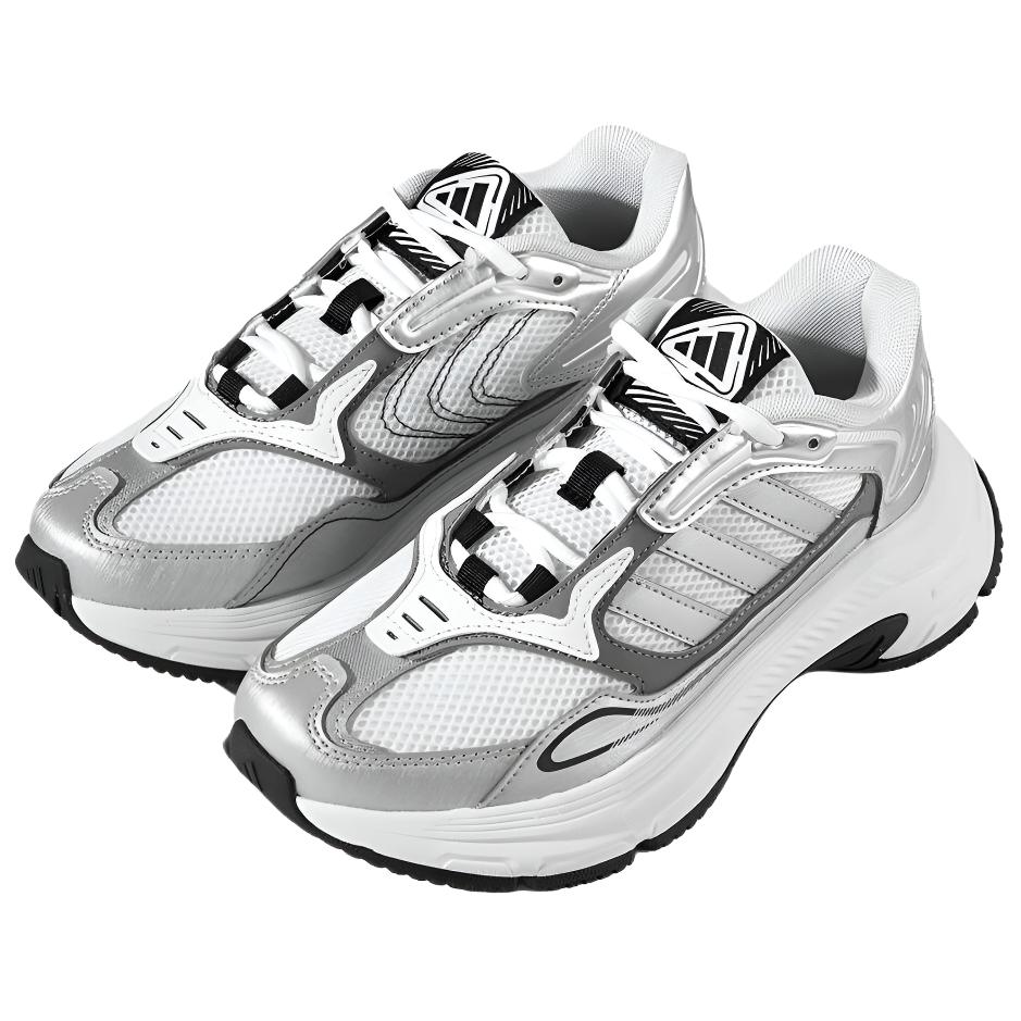 Adidas FC Hybrid Comfortable Versatile Dad Shoes Women Sneakers Silver White HQ7562