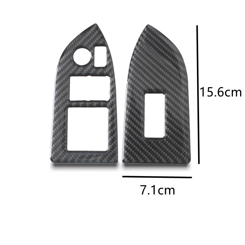 Carbon Fiber Car Inner Door Windows Control Panel Cover Trim Decal Sticker For Subaru BRZ For Toyota 86 Car Interior
