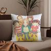 Anime b-Bunny d-Drop Pillow Case Anti-dustmite Pillowcase Invisible zipper silky short plush Sofa cushion cover