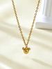 Fashion Personality Simple Cute Y2K Style Stainless Steel 18K Gold Plated Cartoon Mickey Mouse Pendant Necklace Women'S Zircon