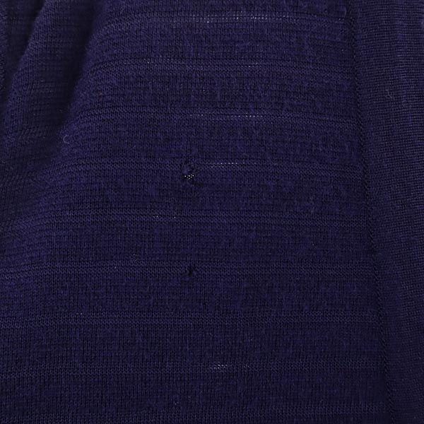 YVES SAINT LAURENT Made in Japan Wool Blend border Long sleeve V-neck knit cardigan Women Used