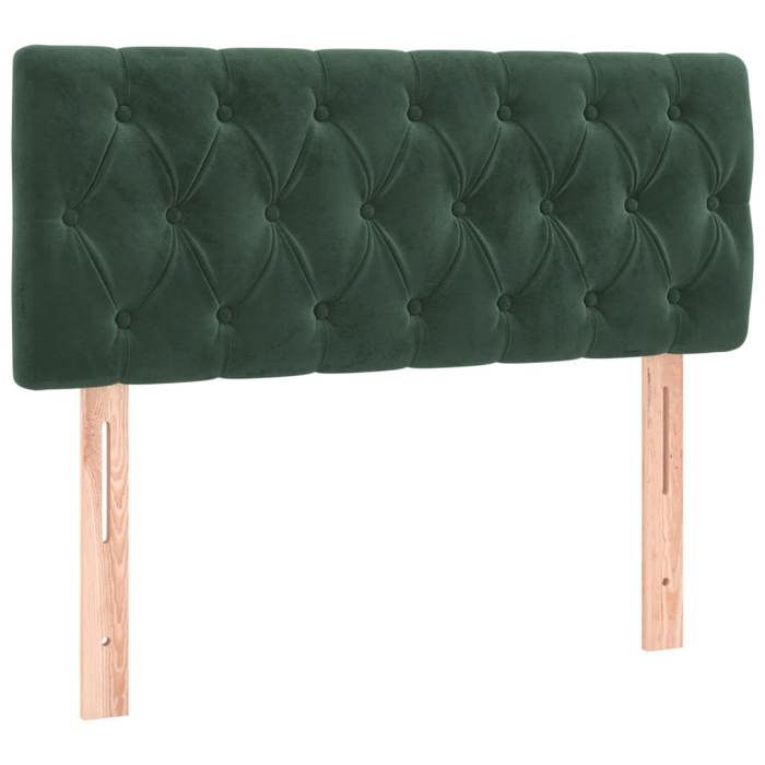 VidaXL Headboard Bedroom Furniture Single Bed Accessory Headboard Bed Frame Interior Dark Green 90x7x78/88 346323
