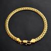 6mm Chain Bracelet 18K Gold Plated Fashion Men Women Classic Luxury Girlfriend Couple Unisex Fashion Accessory