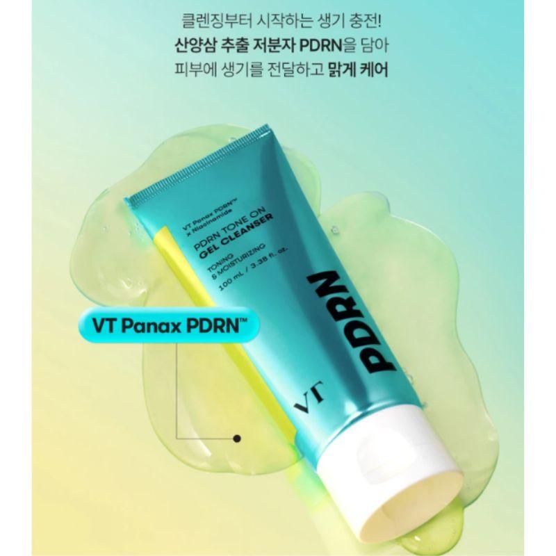 VT Cosmetics PDRN Tone On Gel Cleanser Hydrating Brightening Facial Wash 100ml