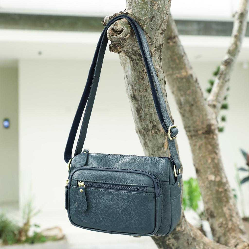 Women's Full-Grain Leather Underarm Crossbody Bag – Lightweight Versatile Mini Purse Multi-Color for Work Office Party & Travel
