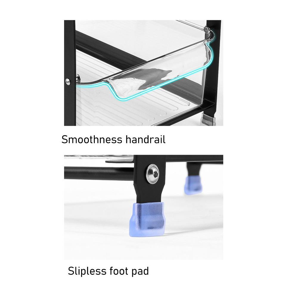Carbon Steel Kitchen Sink Rack PET Clear Drawer Cabinet Storage Organizer for Kitchen Cabinet