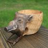 Animals for Head for Image Cup Wooden Mug Animal Shape Portable Camping Drinking