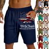 Pantalones Cortos de Malla para Hombre con Cintura de Cordón y Gráfico de Bandera We The 250 Años de Estilo Holgado