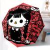 1pc Wednesday Hello Kitty Automatic Opening and Closing Umbrella - Lightweight 3-Fold Design, Suitable for Fans, Travel, Daily Use - Official Product,