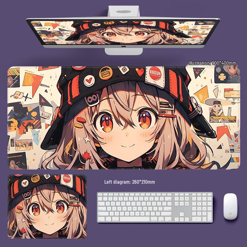 Extra Large Non-Slip Anime Girl Mouse Pad for Gaming and Esports