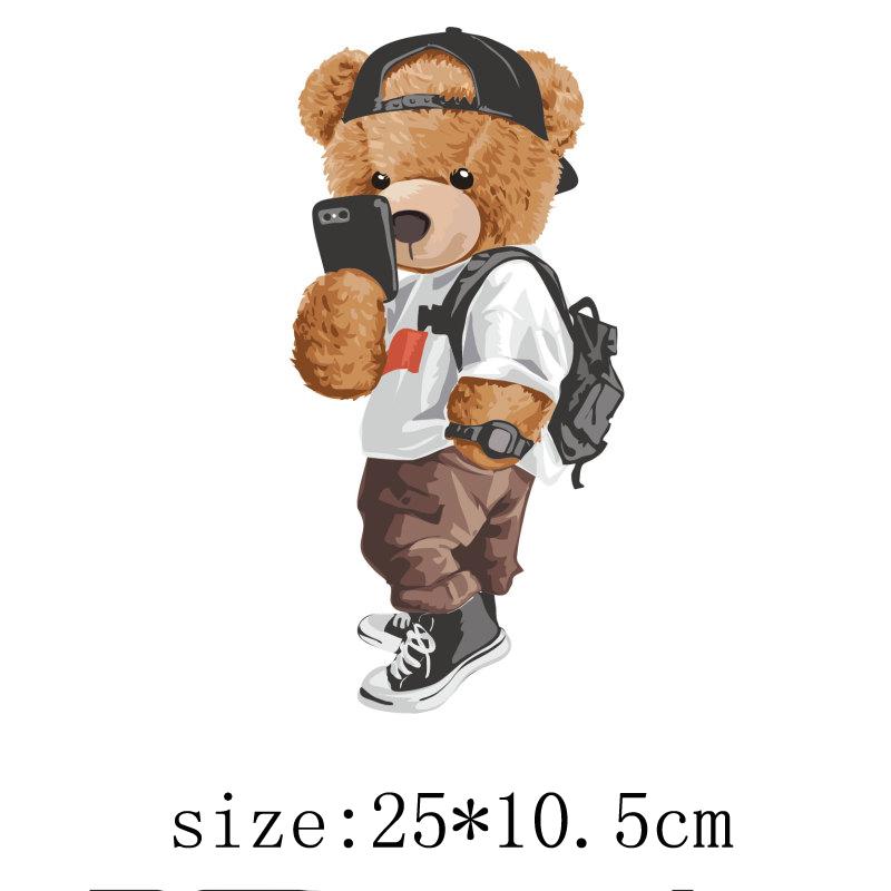 

Термонаклейки, нашивки на одежду, наклейки с изображением собаки, медведя, термопереносы для одежды, термопереводные нашивки, полоски, значки