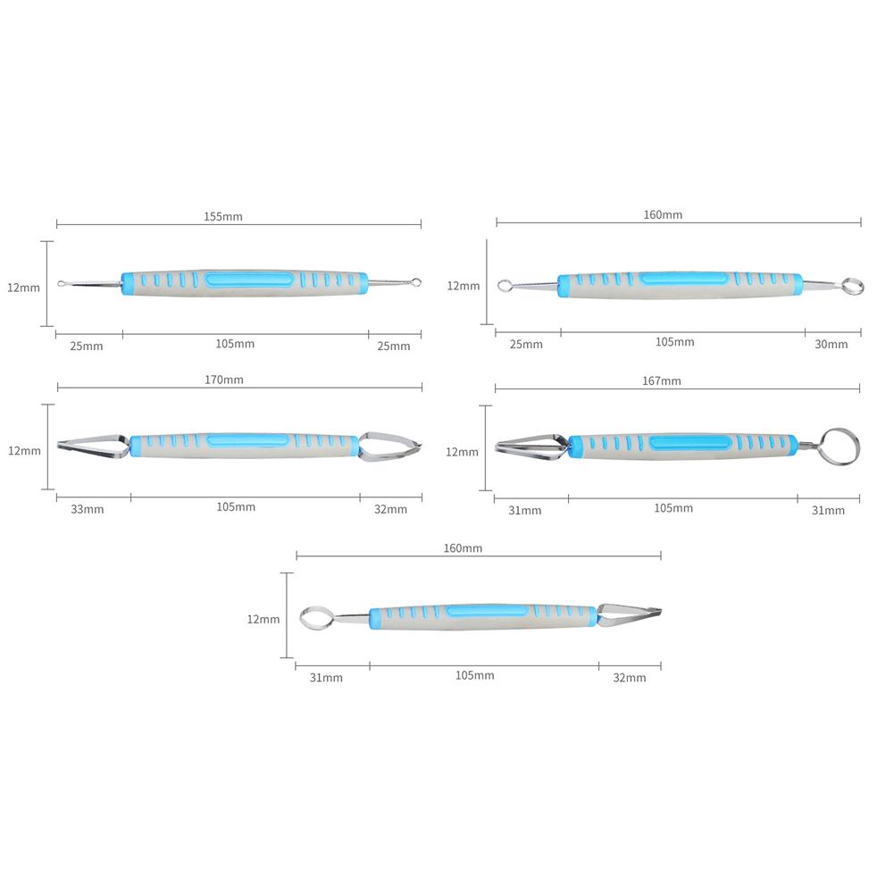 DIY Kunststoffgriff Doppelkopf Ring Schnitzton Feinschnitzwerkzeug Keramik Texturwerkzeug Schnitzen Handgefertigt