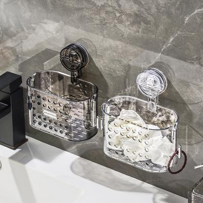Évier de Toilette Ventouse Murale Panier de Rangement pour Déchets et Gants de Toilette