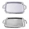 Metal Rectangle Fruit Sugar Trays KTV Hotel Plate Basket Wedding Party Tray Dish