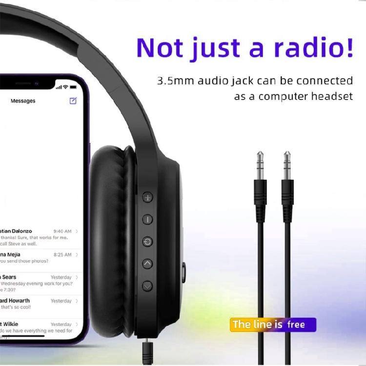 Cycling And Mowing Perfect FM Radio Headphone Adjustable FM Radio Headsets With Noise Isolation High Reception Earphones