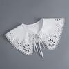 Removable Lace Doll Fake Collar Women Tie Ladies White Shawl Wrap Detachable Embroidered Lapel False Collar Clothes Accessory