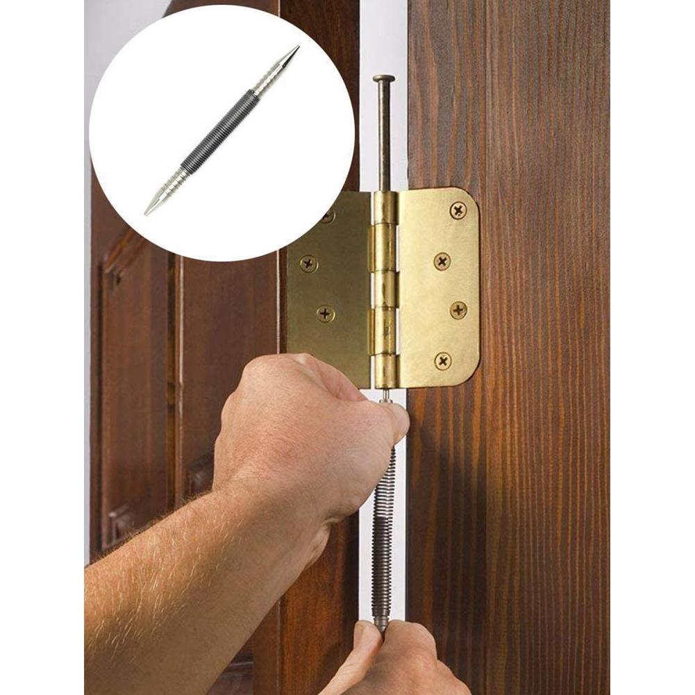 1pc/2pc Spring Center Punch Hammerless Nail Set Center Holes Punch Spring Loaded Marking Metal Woodwork Drill Bit Removal Tools