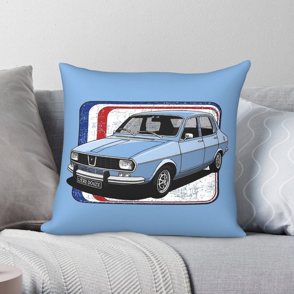 The Iconic French Sedan Square Pillowcase Polyester Linen Velvet Creative Zip Decor Sofa Cushion Case