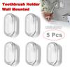 5 Pcs Toothbrush Holder Wall Mounted Protect Toothbrush Hygiene, Toothbrush Covers Head Cap for All Toothbrushes