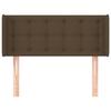 VidaXL Tête de lit avec oreilles Marron Foncé 83x16x78-88 cm Tissu3119179