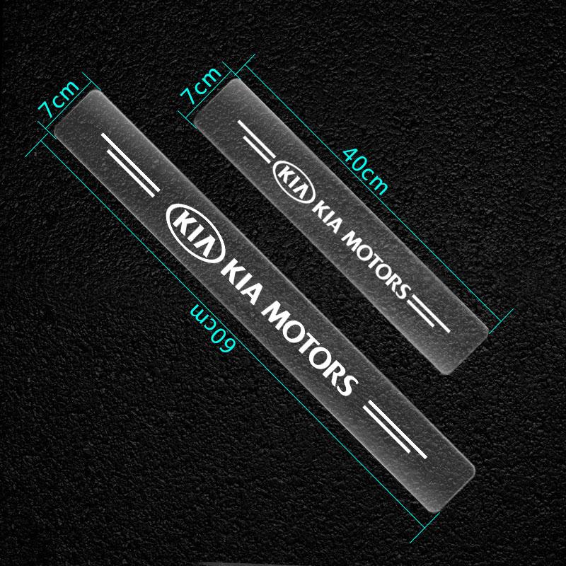 Auto Türschwellen Schutz Transparent Dekoratives Abzeichen Aufkleber Für Kia Ceed Sorento Sportage Niro Optima Picanto Rio Morning Forte K8