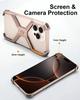Oatsbasf Bezrámový kovový X-tvarovaný kryt na telefon pro iPhone 16 Pro/Pro Max Hliníková slitina Minimalistický nárazuvzdorný ochranný kryt