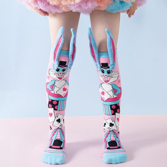 Kids Colorful Animal Socks Cute Animal Over-the-Knee Socks with 3D Ears Funny Knee Socks for Boys Girls Ages 3-12 Xmas Gifts