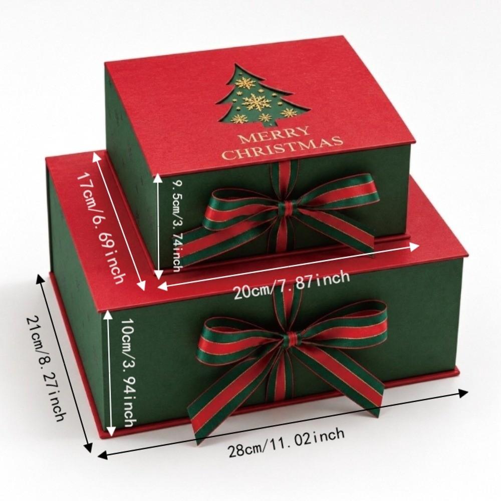 Weihnachtsbaum Weihnachtsgeschenke Schachtel Klappdeckel Geschenkverpackungsschachtel Feiertagsverpackungsschachtel Weihnachten